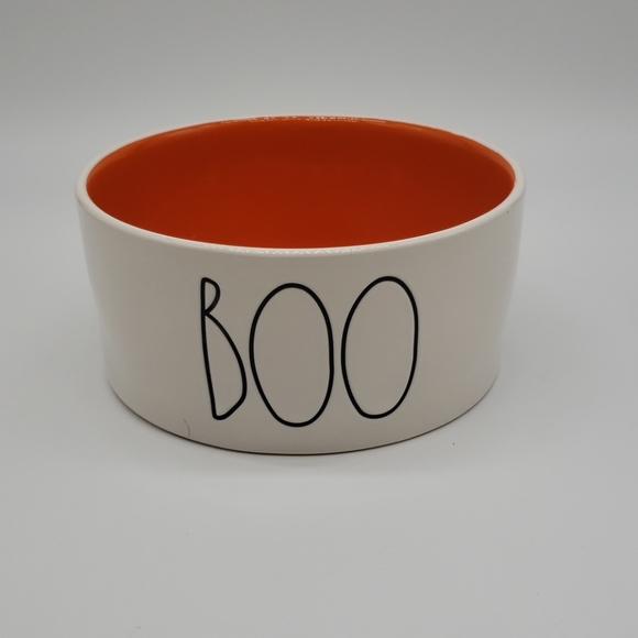 NWT Rae Dunn "Boo" Large Halloween Pet Bowl